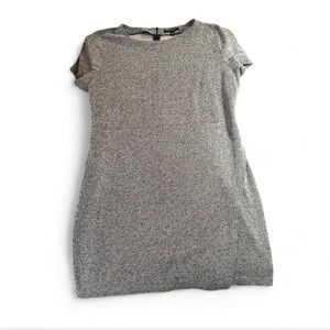 Banana Republic Black & White Herringbone Knit Wrap-Style Dress